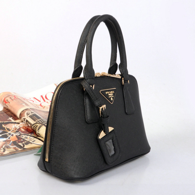 2014 Prada Saffiano Leather mini Two Handle Bag BN0826 black for sale